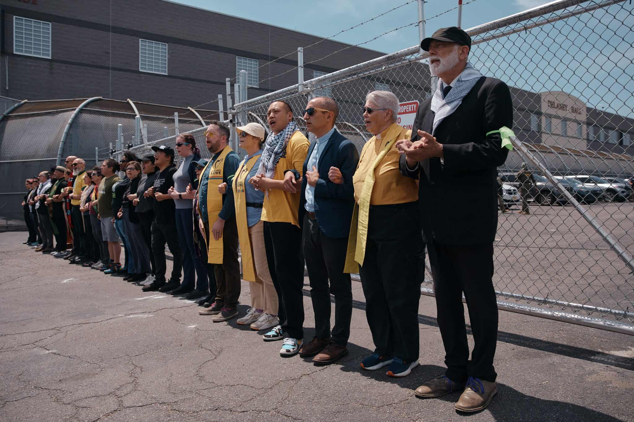New Jersey clergy confront ICE: Faith groups block access to private ...