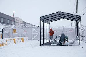Essex County adds tent and toilets outside Delaney Hall as immigrant families keep waiting in the cold