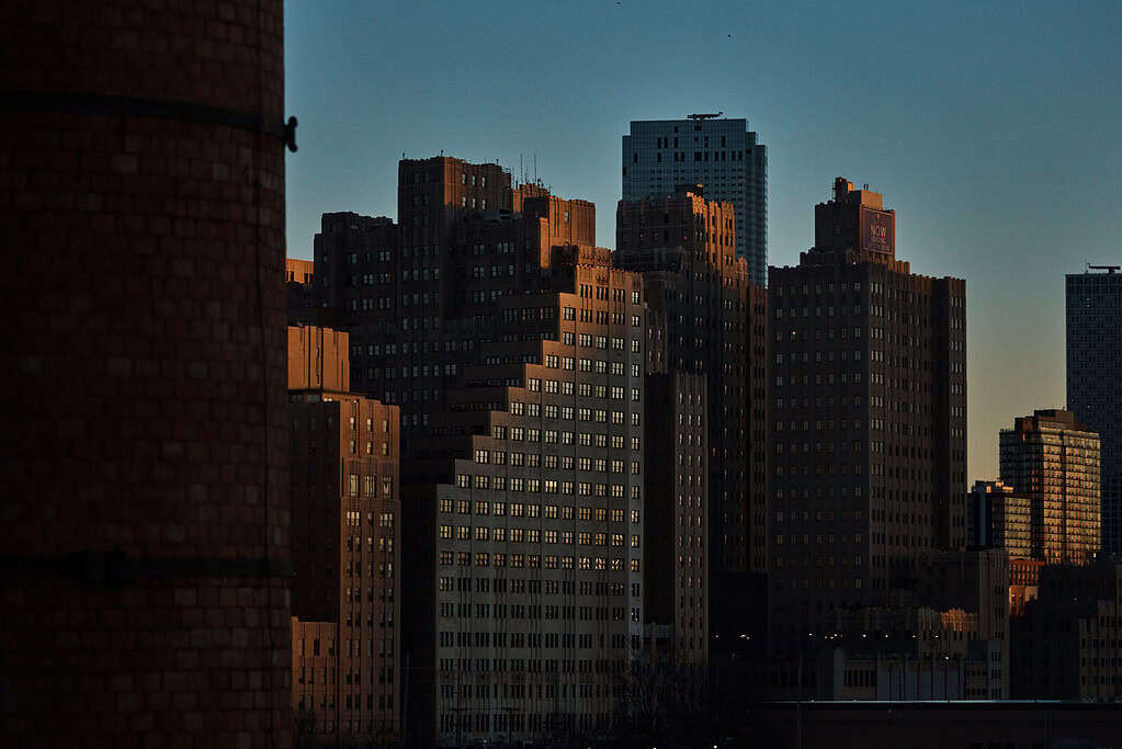 New Jersey rental housing and city skyline